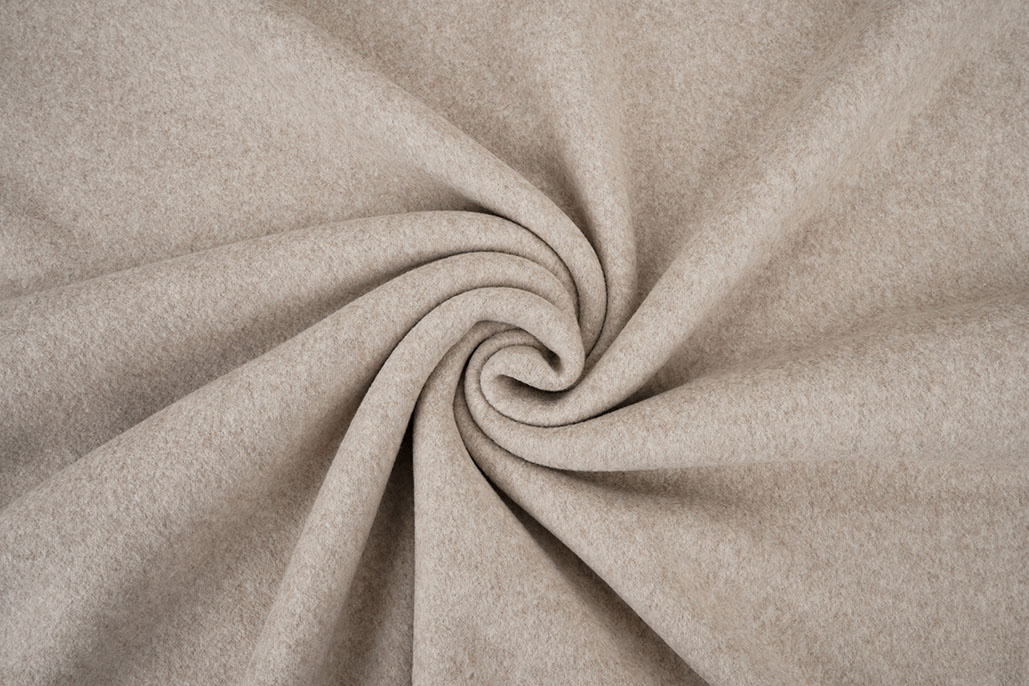 Katoenen Fleece Taupe Melange