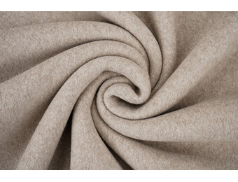 Katoenen Fleece Taupe Melange