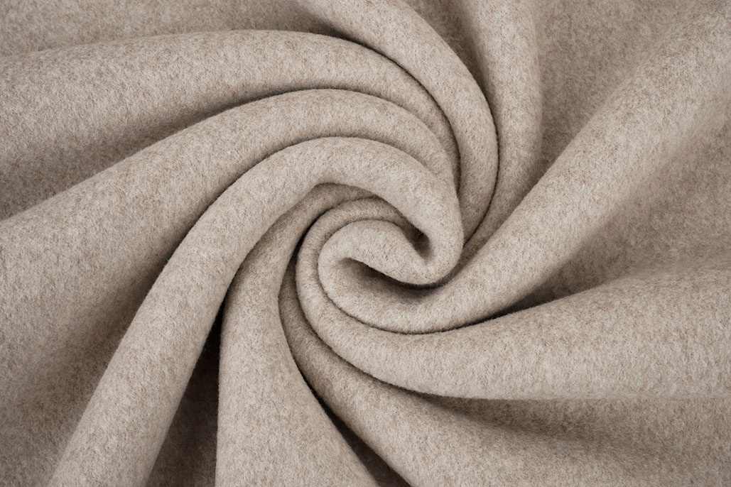 Katoenen Fleece Taupe Melange