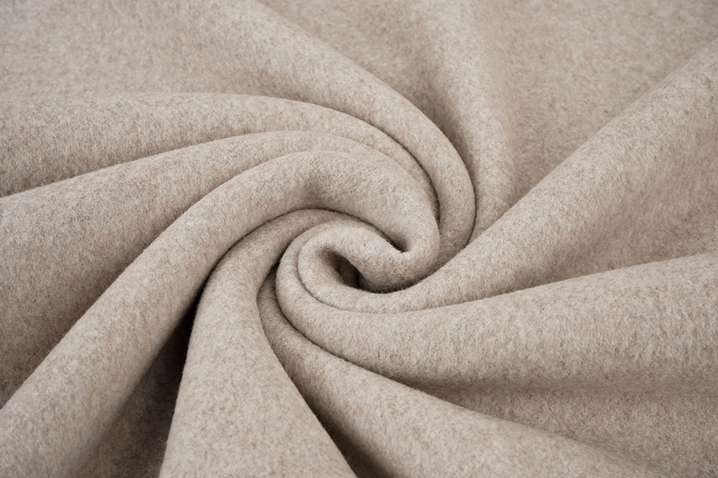 Katoenen Fleece Taupe Melange
