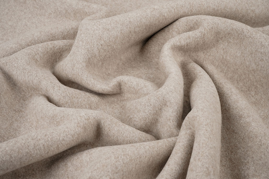 Katoenen Fleece Taupe Melange