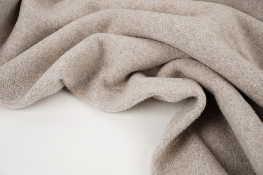 Katoenen Fleece Taupe Melange