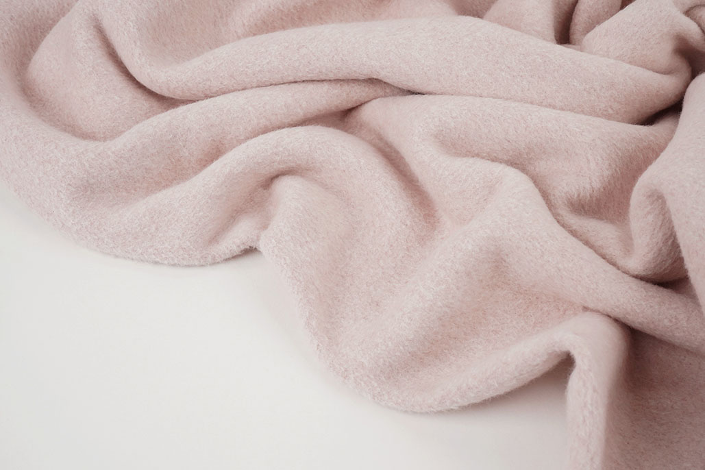 Katoenen Fleece Rose Melange