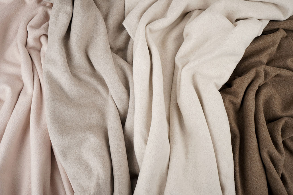Katoenen Fleece Licht Taupe Melange