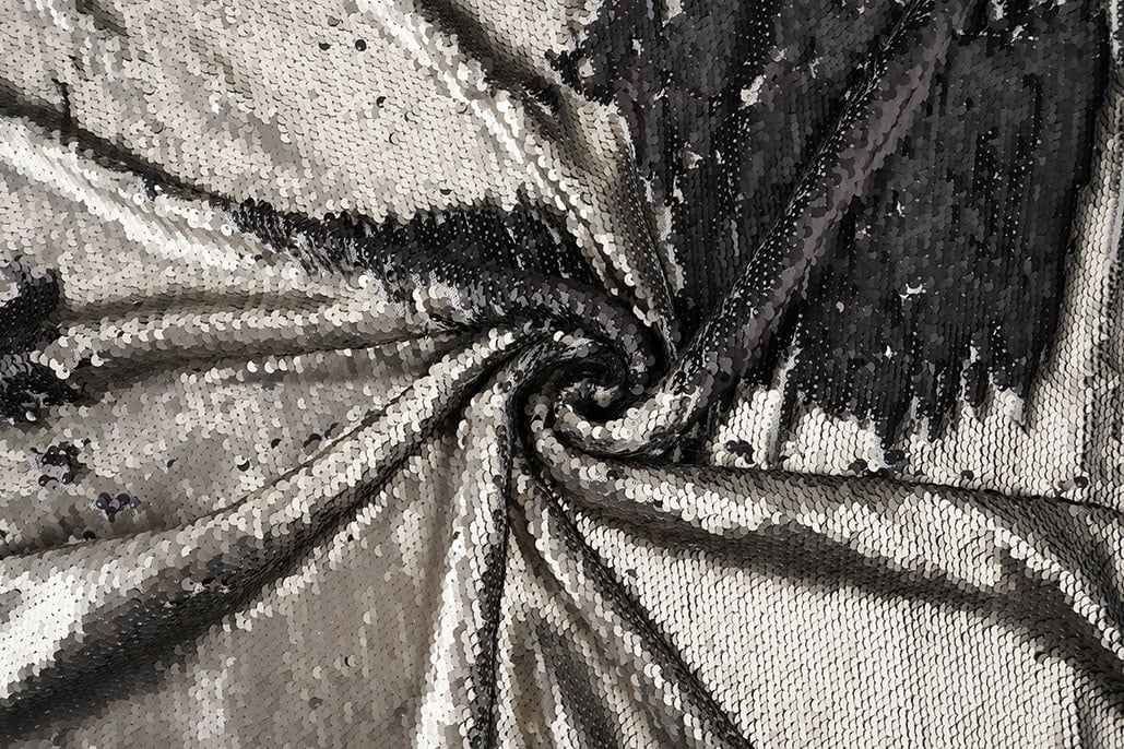 Reversible Sequins on Mesh on Mesh Matte Grey-Anthracite