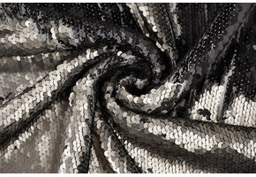Reversible Sequins on Mesh on Mesh Matte Grey-Anthracite