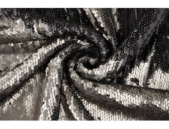 Reversible Sequins on Mesh on Mesh Matte Grey-Anthracite