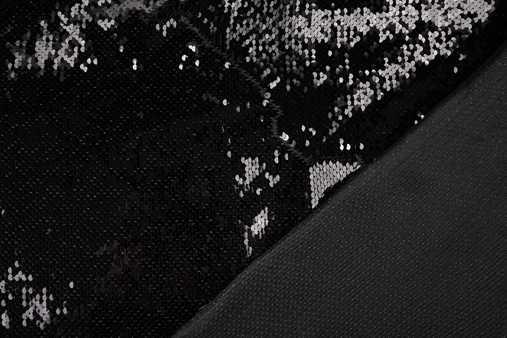 Reversible Sequin Fabric Black - Black