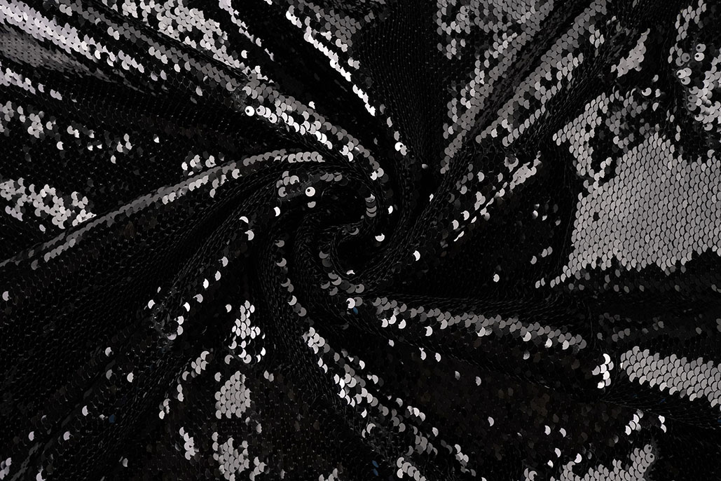 Reversible Sequin Fabric Black - Black
