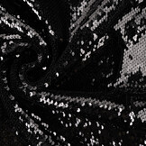 Reversibler Paillettenstoff Schwarz - Schwarz