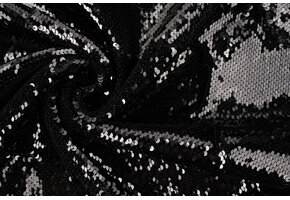 Reversible Sequin Fabric Black - Black
