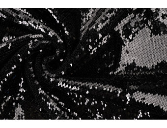 Reversible Sequin Fabric Black - Black