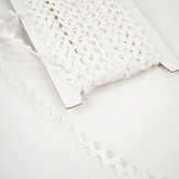 ZigZagband Lurex 8mm Wit