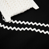 ZigZagband Lurex 8mm Wit