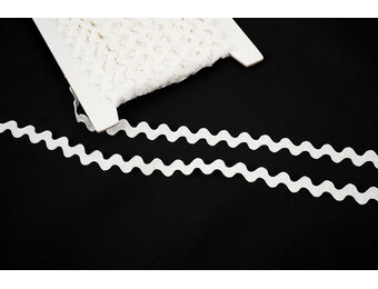 ZigZagband Lurex 8mm Wit