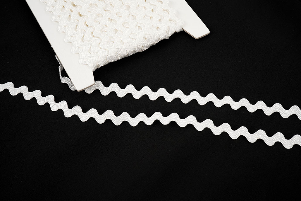ZigZagband Lurex 8mm White