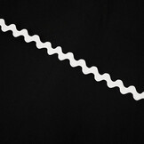 ZigZagband Lurex 8mm Wit