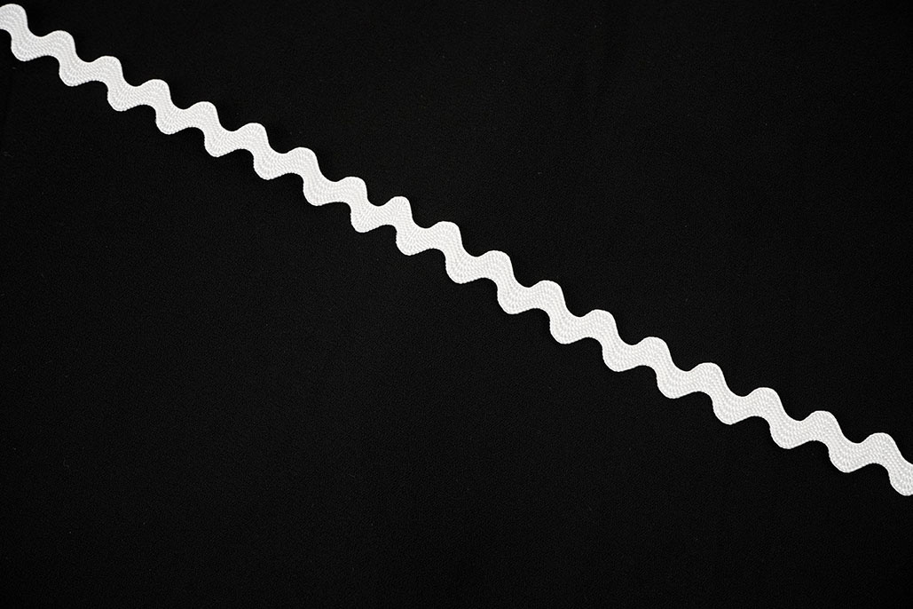 ZigZagband Lurex 8mm Wit