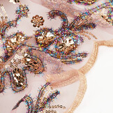 Mesh Geborduurd Pailletten Ishani Roze