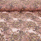 Mesh Geborduurd Pailletten Ishani Roze