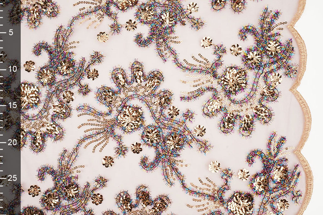 Mesh Embroidered Sequins Ishani Pink