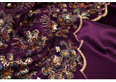 Mesh Geborduurd Pailletten Ishani Aubergine
