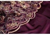 Mesh Geborduurd Pailletten Maharani Aubergine