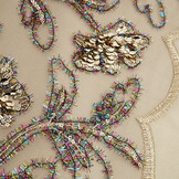Mesh Geborduurd Pailletten Maharani Licht Mauve