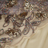 Netz Bestickt Pailletten Maharani Hell Mauve