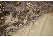 Mesh Geborduurd Pailletten Maharani Licht Mauve