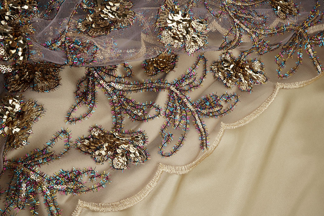 Mesh Embroidered Sequins Maharani Light Mauve