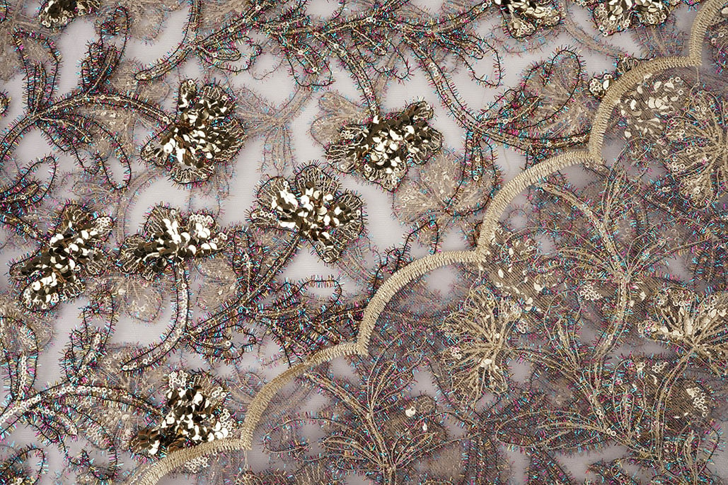 Mesh Embroidered Sequins Maharani Light Mauve