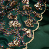 Mesh Geborduurd Pailletten Maharani Groen