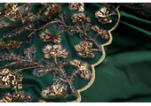 Mesh Geborduurd Pailletten Maharani Groen