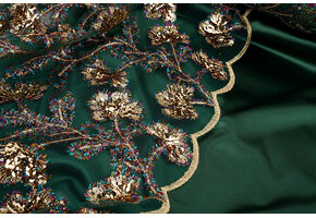 Mesh Geborduurd Pailletten Maharani Groen