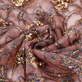 Mesh Geborduurd Pailletten Maharani Roze