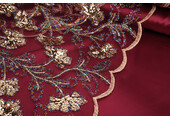 Mesh Geborduurd Pailletten Maharani Bordeaux