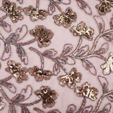 Mesh Embroidered Sequins Maharani Bordeaux