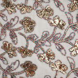 Mesh Embroidered Sequins Maharani Black