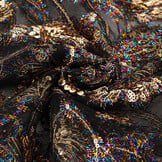 Mesh Embroidered Sequins Maharani Black
