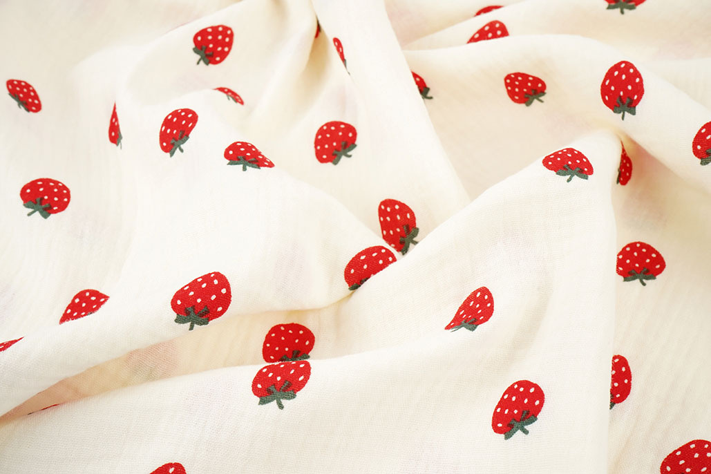 Double Gauze Strawberry Creme