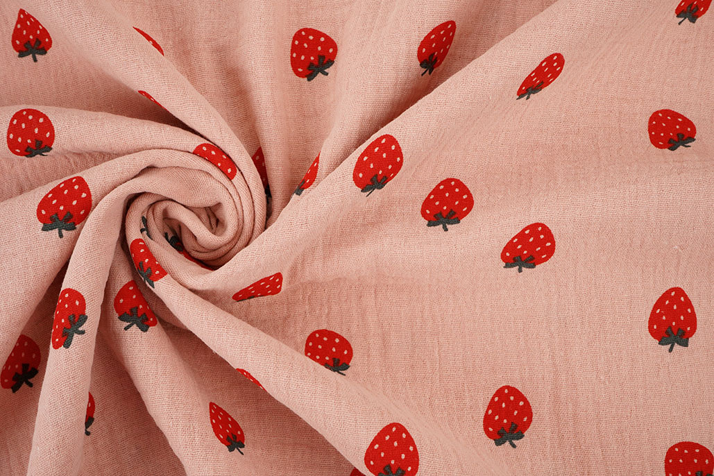 Double Gauze Strawberry Old Pink