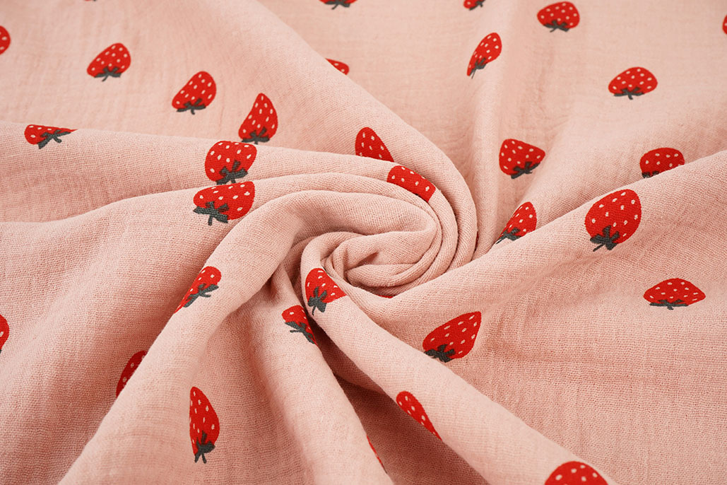 Double Gauze Strawberry Old Pink