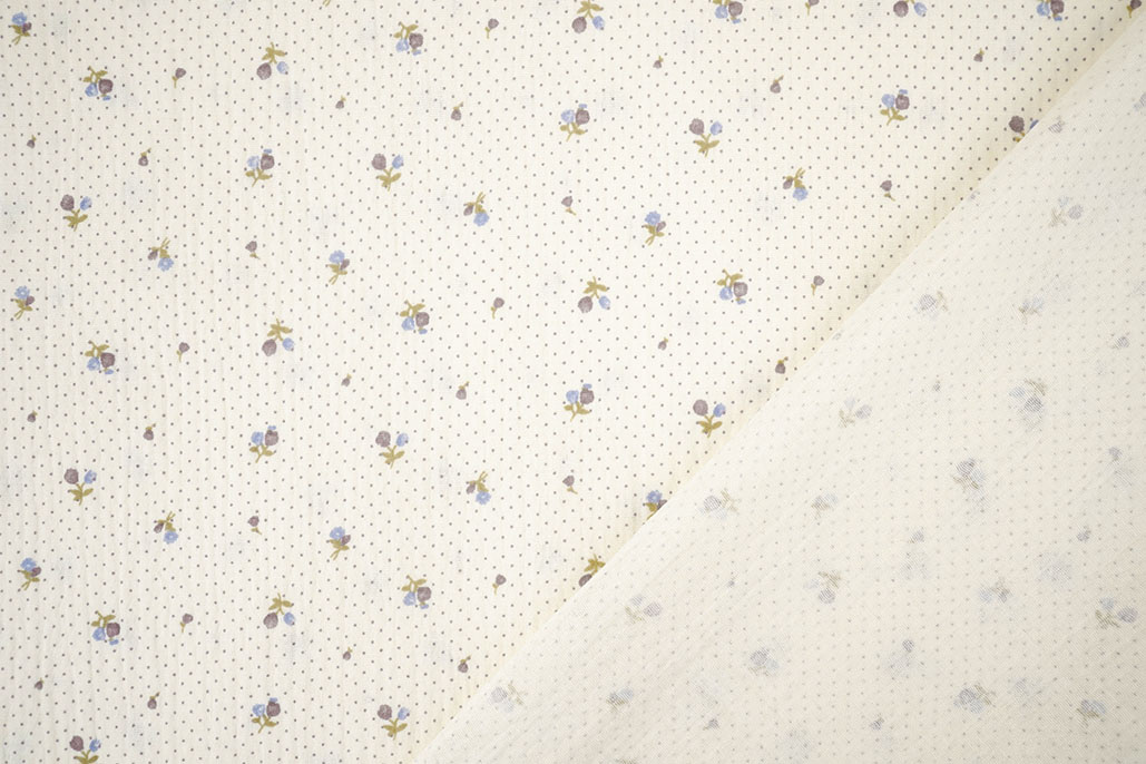 Baumwoll Musselin Tiny Flower Dots