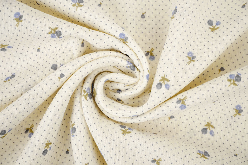 Double Gauze Tiny Flower Dots