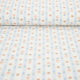 Baumwoll Musselin Little Teddy Stripes