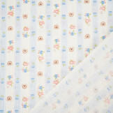 Baumwoll Musselin Little Teddy Stripes