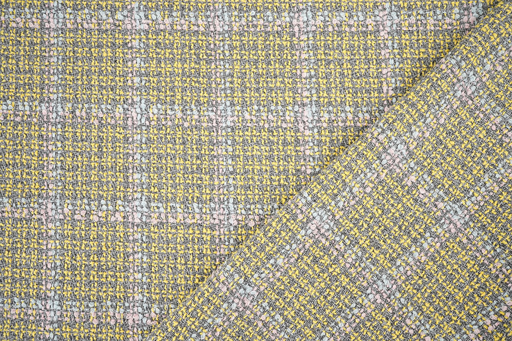 Woven Woolen Fabric Check Sorella Yellow