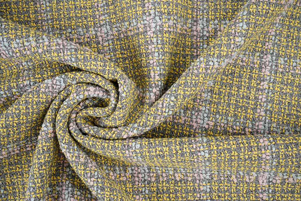 Woven Woolen Fabric Check Sorella Yellow