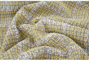 Woven Woolen Fabric Check Sorella Yellow